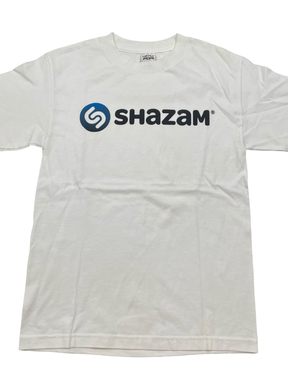 Shazam Graphic Logo Size S White Promo Tee (Retail $35)